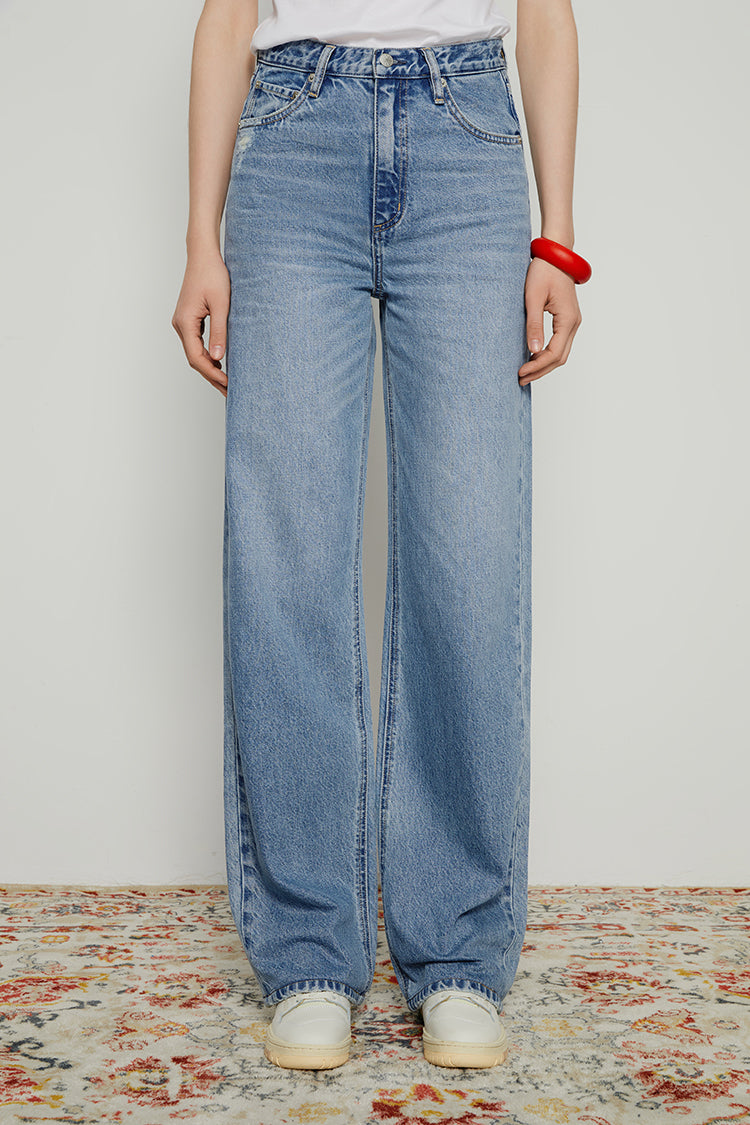 Hey Joanie Coney Island Whitefish high-rise wide-leg jeans shown with front view and relaxed fit details.
