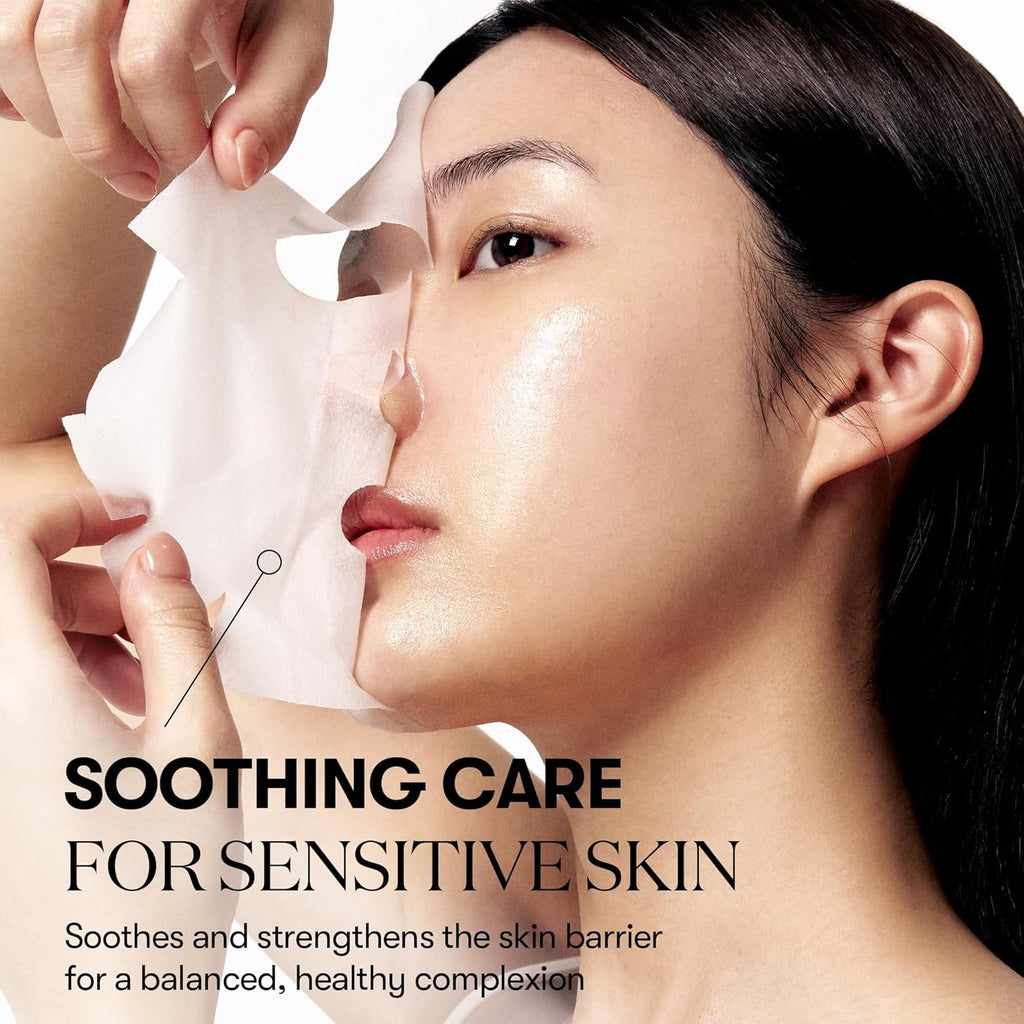 Korean Skin Care CICA Daily Soothing Mask with Centella Asiatica and Hyaluronic Acid, moisturizing facial mask for calm and glow