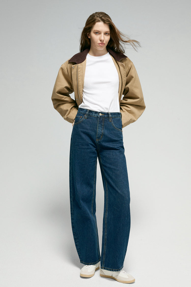 Hey Joanie Slope Curve Jeans HJ039, front view showing high-waisted fit and classic denim design with visible stitching.