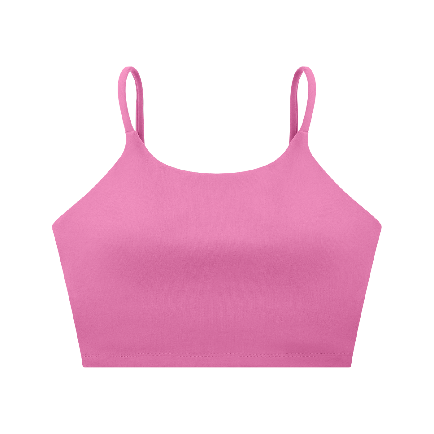 ODMPOD spaghetti strap yoga sports bra with slim straps and breathable fabric, designed for comfortable active wear.