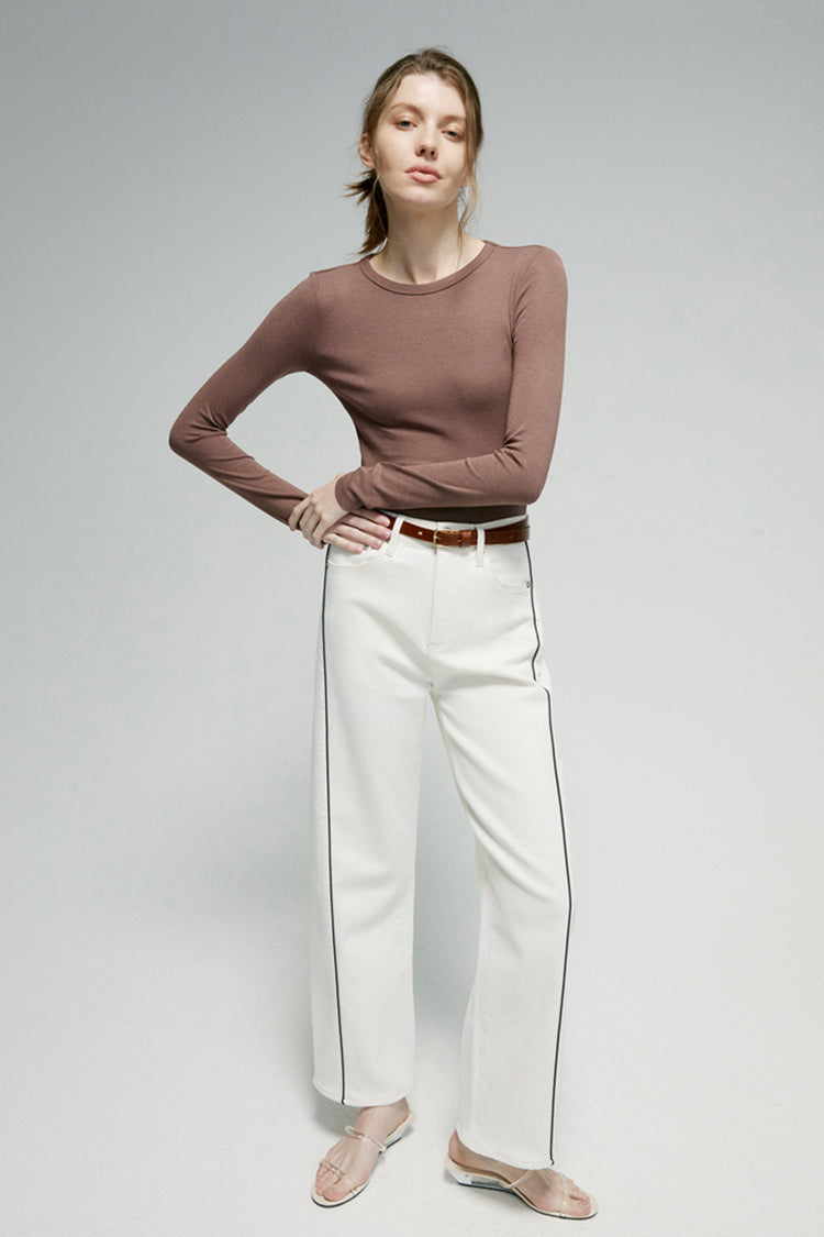 Hey Joanie Crush Curve Ankle Jeans in dark denim with a fitted style and classic five-pocket design.