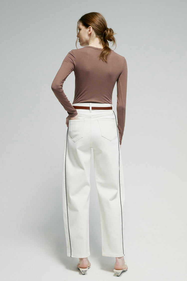 Hey Joanie Crush Curve Ankle Jeans in dark wash denim, fitted style with high-rise waist and classic five-pocket design.
