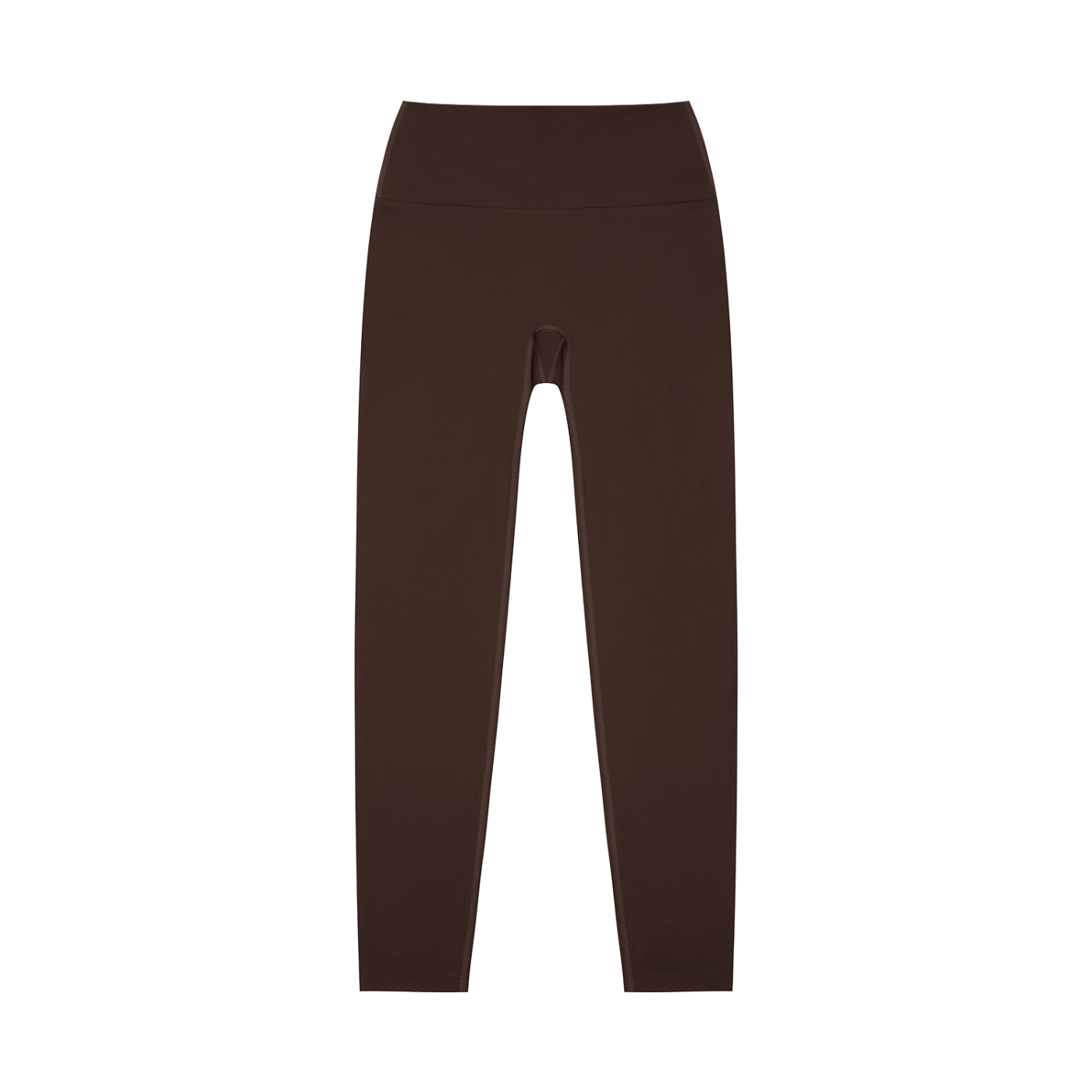 ODMPOD high-waisted yoga leggings in black, showing the fitted waistband and stretchy fabric for comfortable movement.