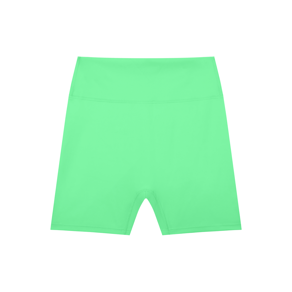 ODMPOD high-waisted blend biker shorts shown flat, with stretchy fabric and secure waistband for active and casual wear.