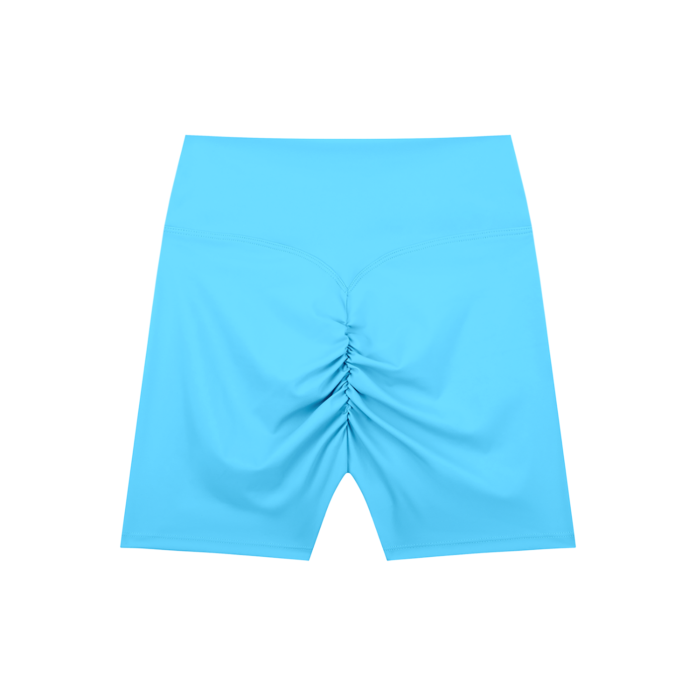 ODMPOD high-waisted blend biker shorts shown in black, close-up view highlighting the stretchy, comfortable fabric and fit.