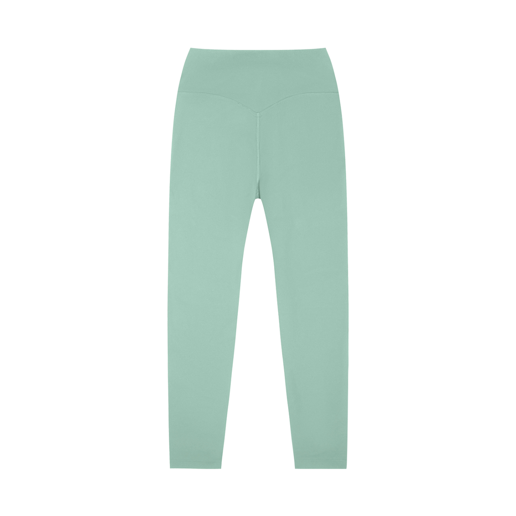 ODMPOD high-waisted yoga leggings shown in black, featuring a snug fit and stretchy fabric for comfortable movement during exercise.