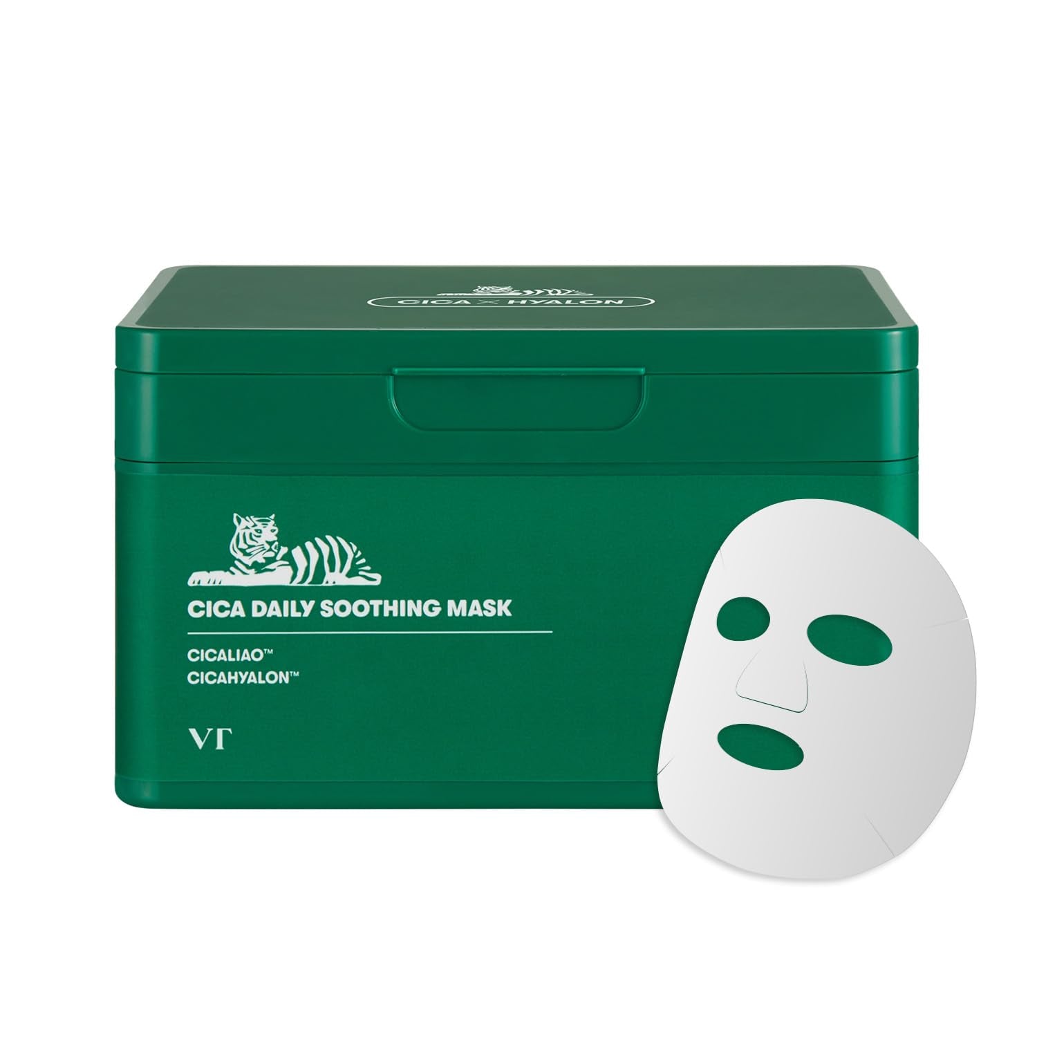 Korean Skin Care CICA Daily Soothing Mask with Centella Asiatica and Hyaluronic Acid, moisturizing facial mask for calming skin