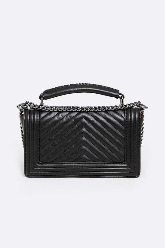 Quilted fashion shoulder handbag with stylish design, featuring a sleek shape and textured surface, perfect for everyday use.