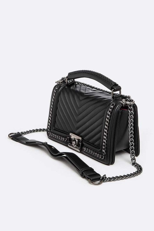 Quilted fashion shoulder handbag with stylish design, featuring a sleek shape and textured surface, perfect for everyday use.
