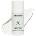 Clean + Kind Tallow Mineral Sunscreen SPF 50 tube, natural sunscreen with mineral ingredients and broad spectrum sun protection