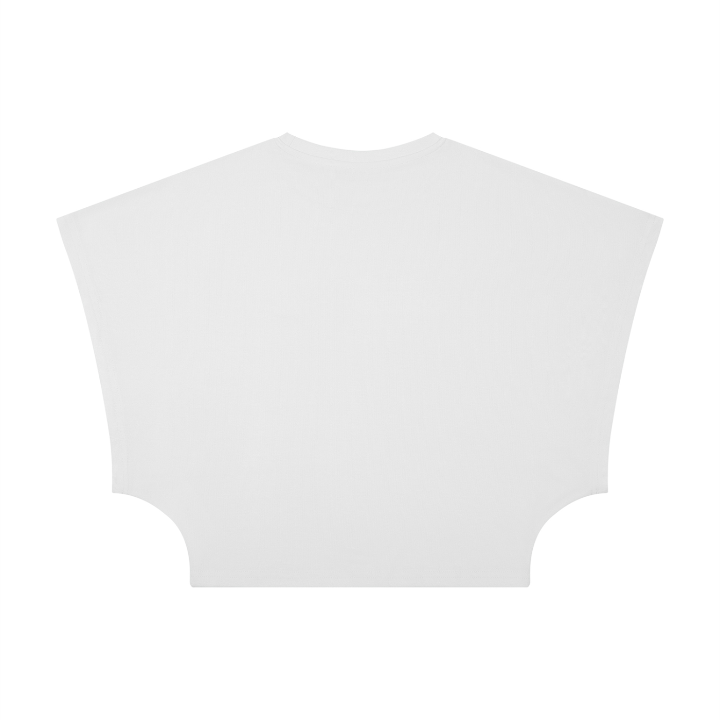 ODMPOD cropped dolman T-shirt featuring a relaxed fit and short sleeves, displayed on a plain background.