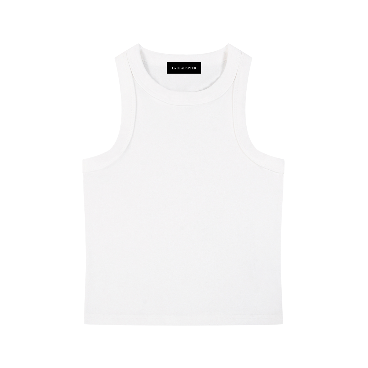 ODMPOD snow washed tank top shown on a hanger, highlighting the soft, textured fabric and casual sleeveless design.