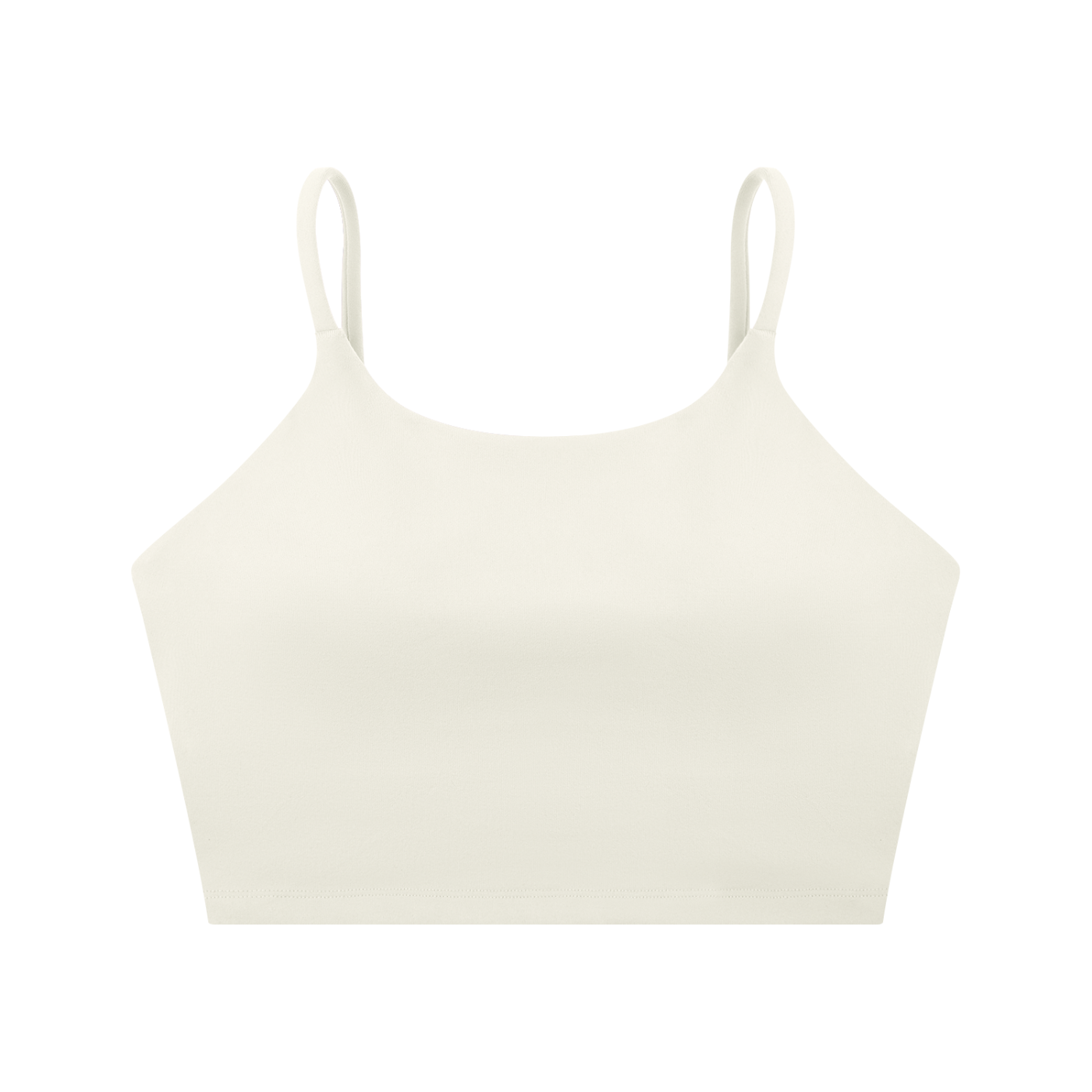 ODMPOD spaghetti strap yoga sports bra in black, featuring lightweight fabric and adjustable straps for comfortable support.