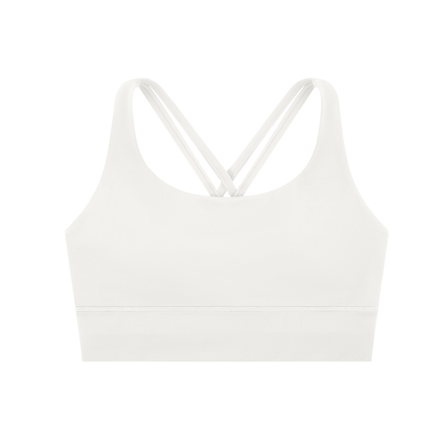 ODMPOD strappy criss-cross sports bra with adjustable straps, designed for support and style during workouts