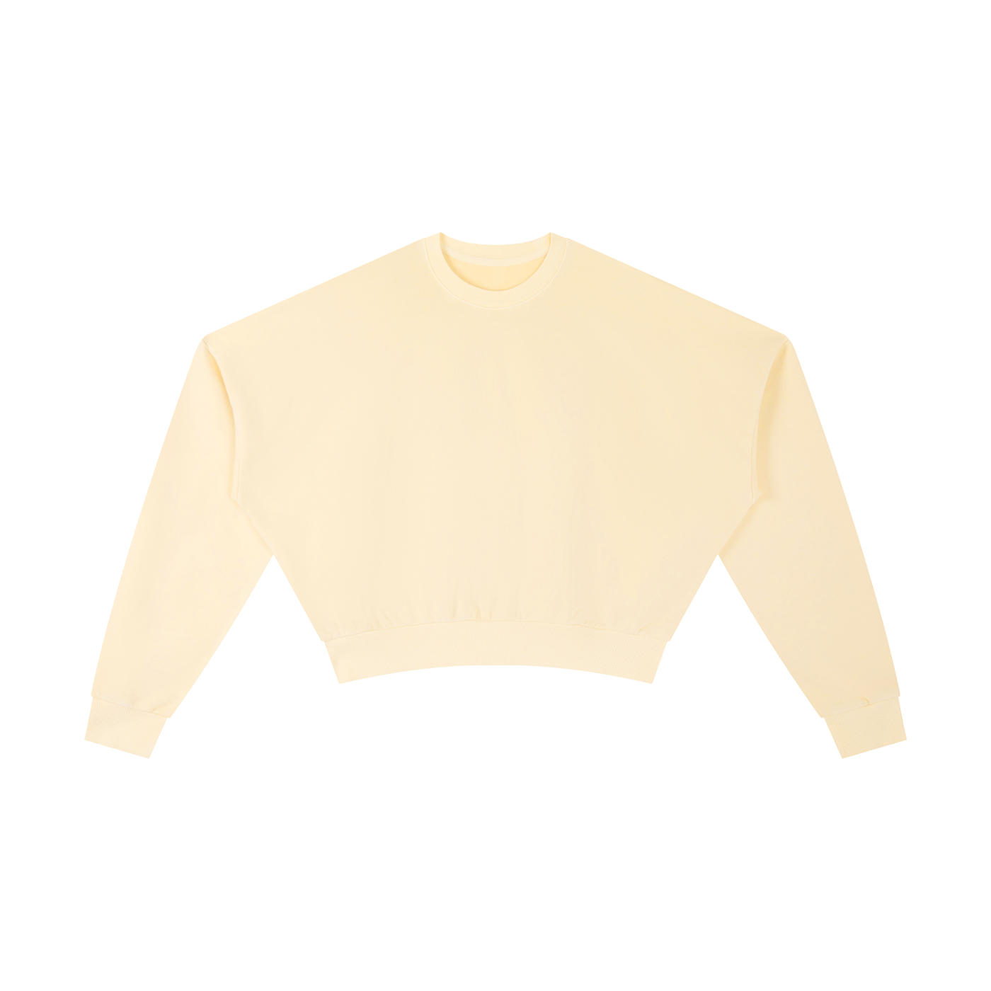 Vintage washed cropped sweatshirt by ODMPOD featuring a relaxed fit, soft fabric, and trendy distressed details.