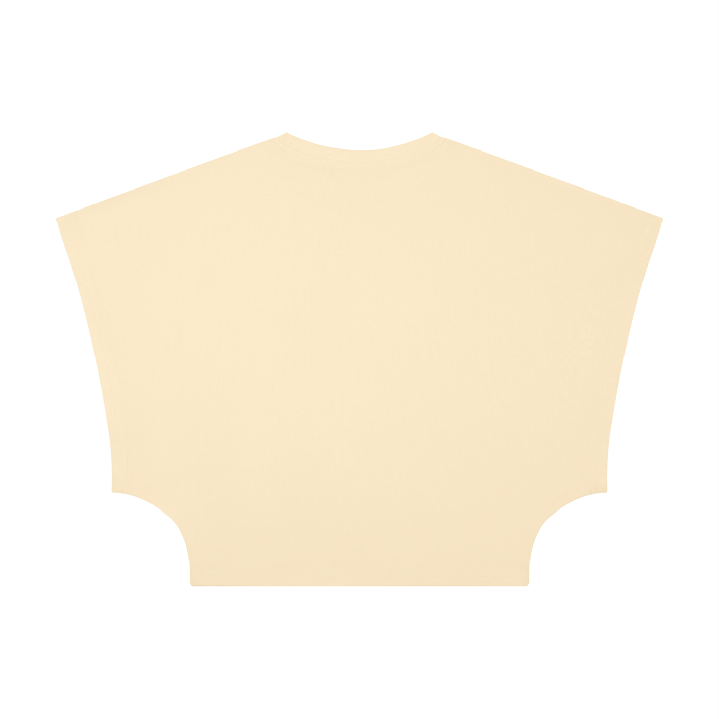 ODMPOD cropped dolman T-shirt featuring a relaxed fit and short sleeves, shown in a stylish, casual design.