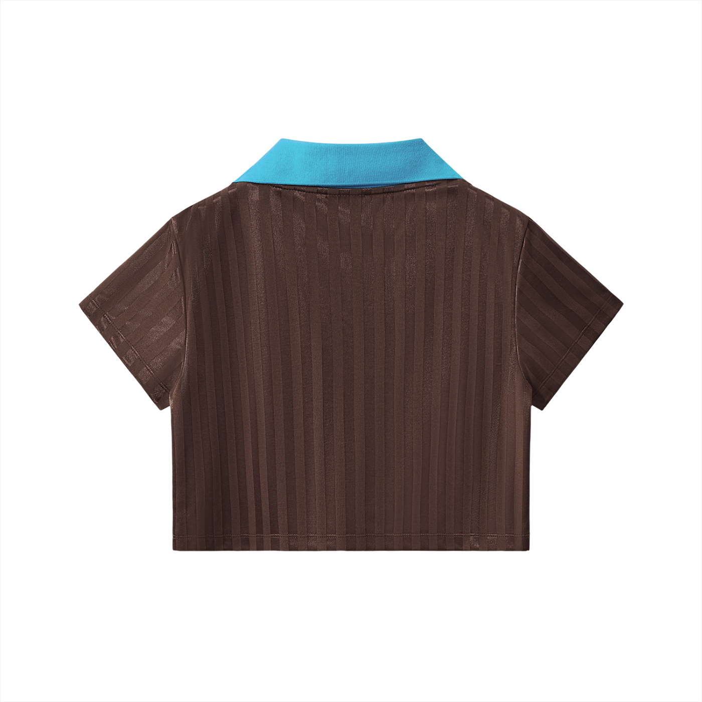 ODMPOD contrast collar striped cropped jersey, featuring bold horizontal stripes and a stylish cropped fit.