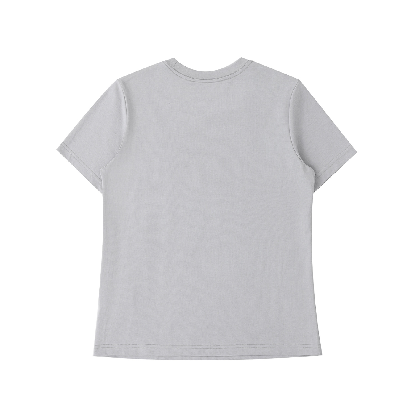 ODMPOD Essential Standard Shoulder T-Shirt, plain white cotton tee with short sleeves and round neckline, displayed flat.