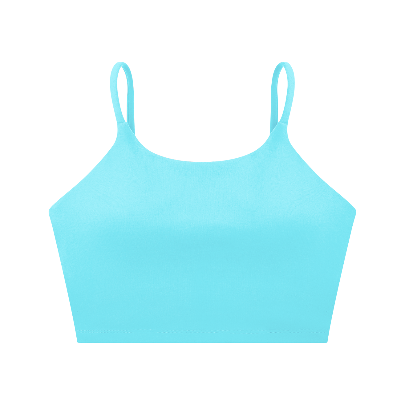 ODMPOD spaghetti strap yoga sports bra in black, featuring a sleek design with thin straps and supportive fit for active wear