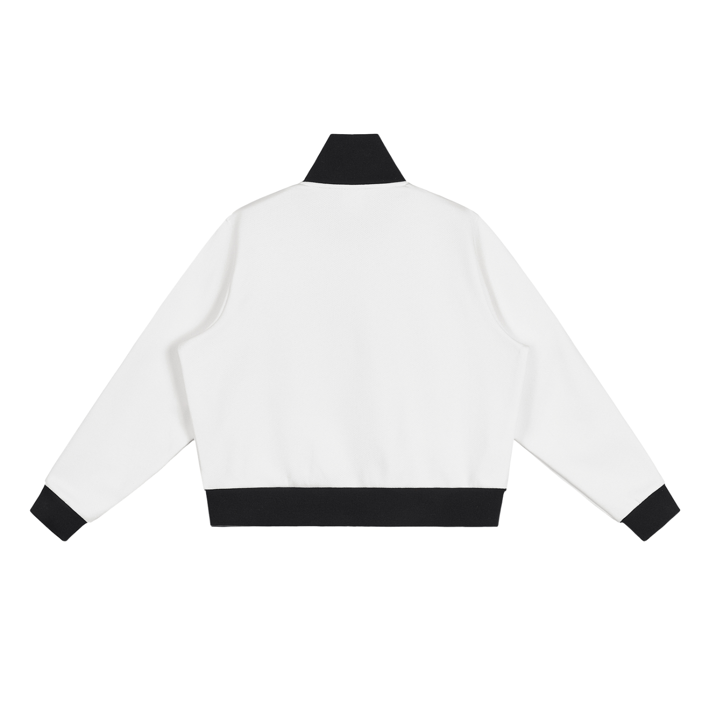 ODMPOD side stripe fleece cropped track jacket featuring a stylish design with side stripes and a cozy fleece fabric.