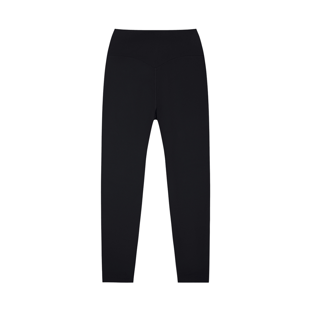 ODMPOD high-waisted yoga leggings displayed on a model, featuring a snug fit and comfortable stretch for active wear.