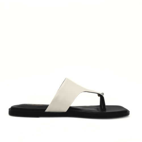 Amie Rafa Cece Thong Sandals featuring minimalist design with thin straps and flat sole, perfect for casual summer wear.