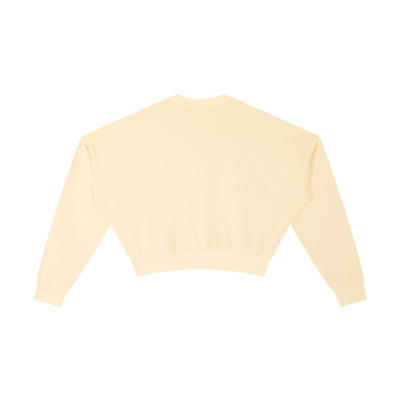 Vintage washed cropped sweatshirt by ODMPOD featuring a relaxed fit and faded denim-inspired fabric.