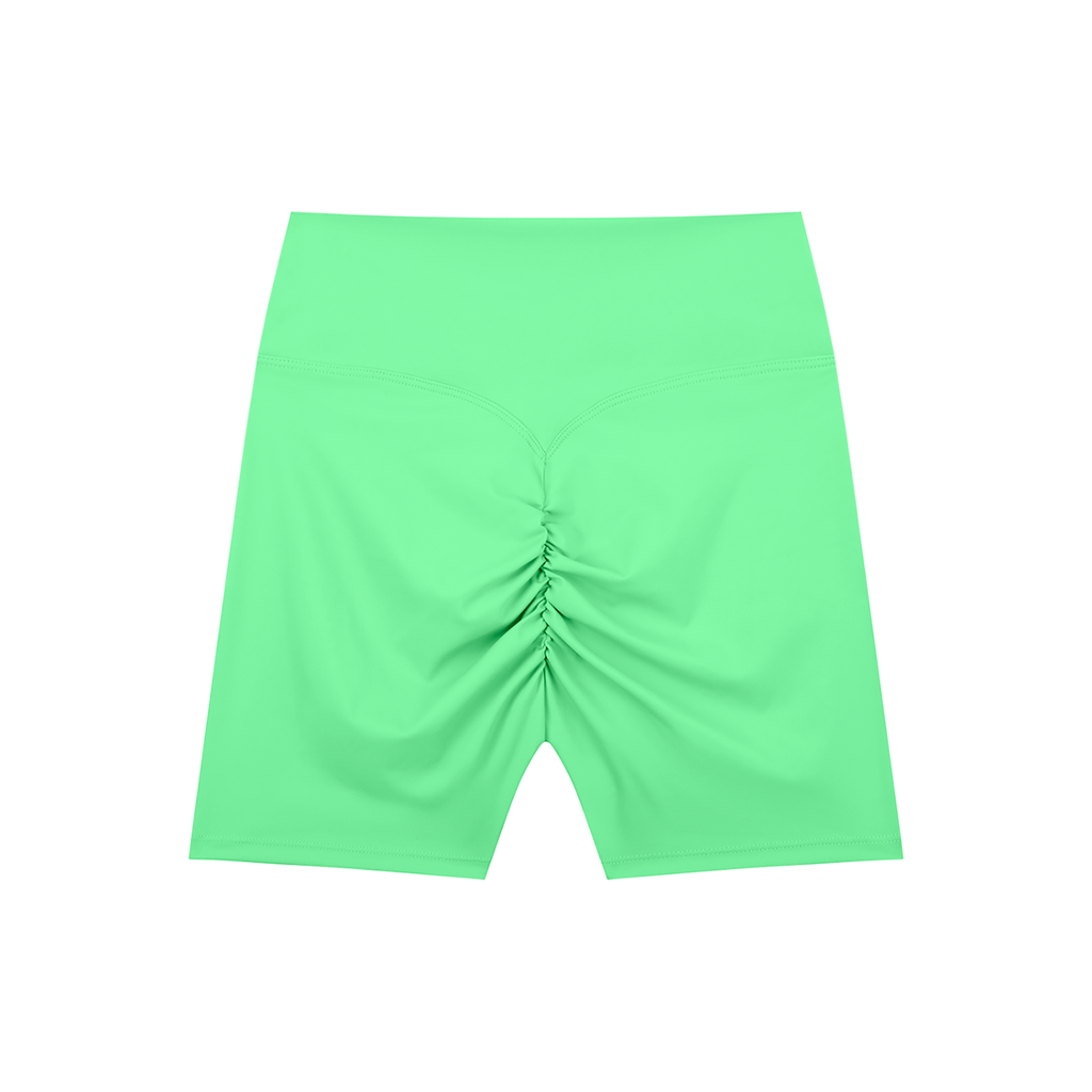 ODMPOD high-waisted blend biker shorts shown on a model, featuring a snug fit and comfortable stretch fabric.