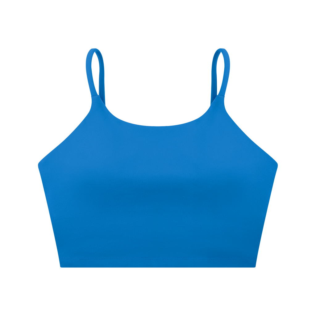 ODMPOD spaghetti strap yoga sports bra with breathable fabric and sleek design, ideal for active wear and workouts.