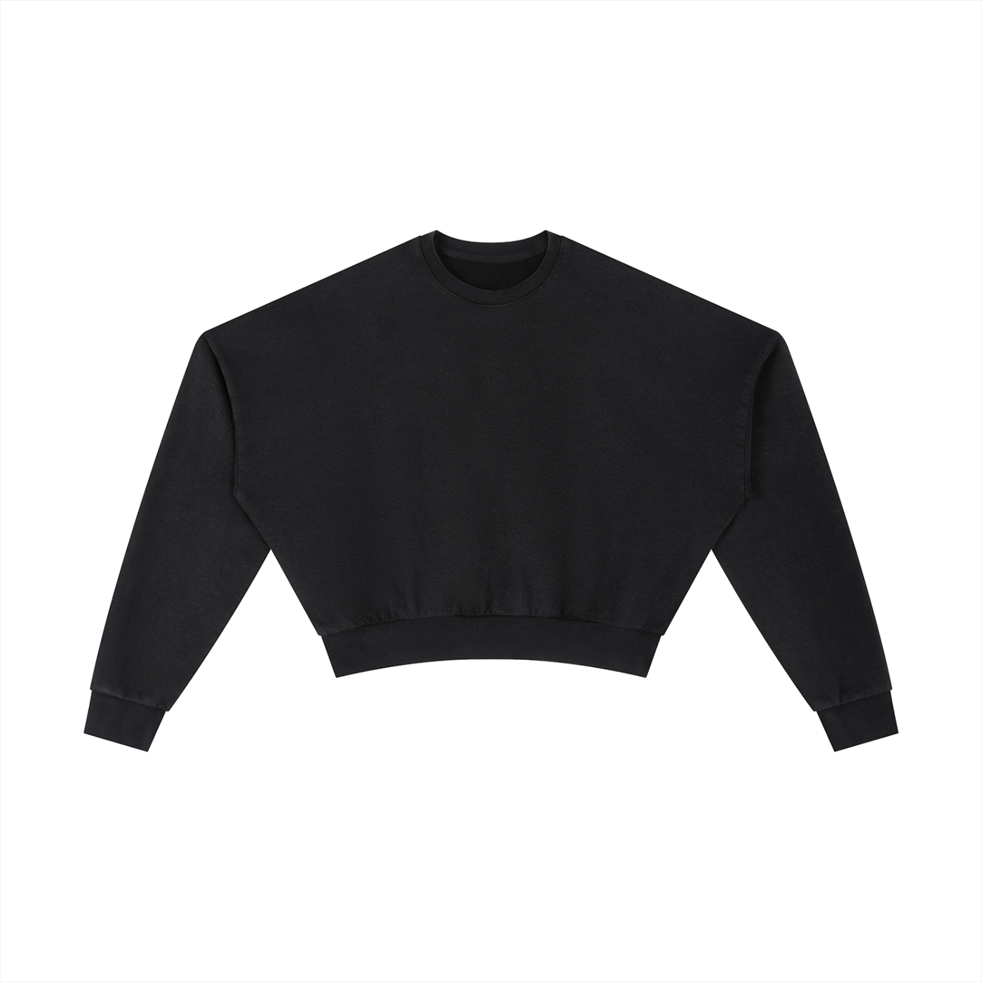 ODMPOD vintage washed cropped sweatshirt featuring a relaxed fit and distressed fabric in a casual, stylish design.