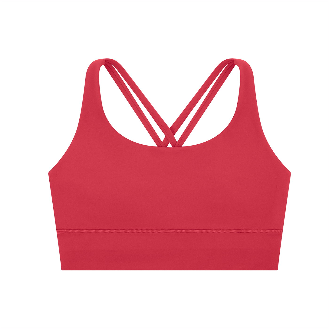 ODMPOD strappy criss-cross sports bra in black with supportive design and adjustable straps, ideal for workout and active wear.