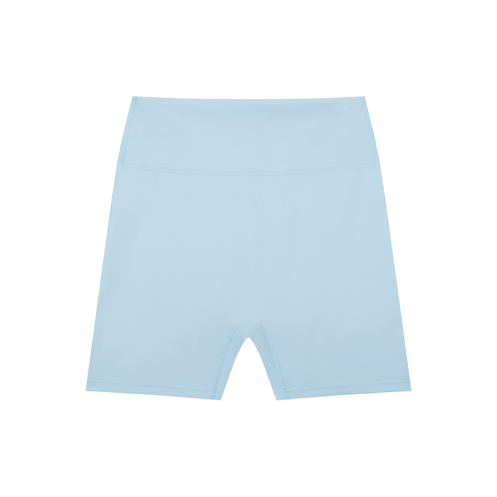 ODMPOD high-waisted blend biker shorts shown on a model, featuring a snug fit and comfortable waistband for active wear.