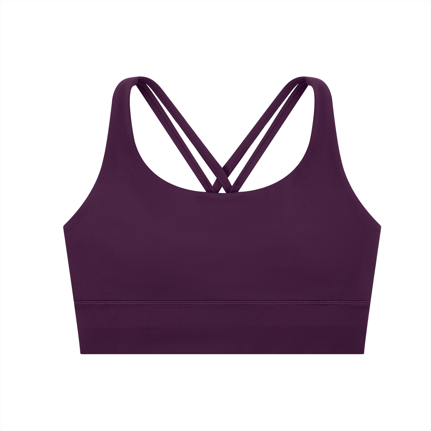 ODMPOD strappy criss-cross sports bra with adjustable straps and breathable fabric for comfortable activewear.