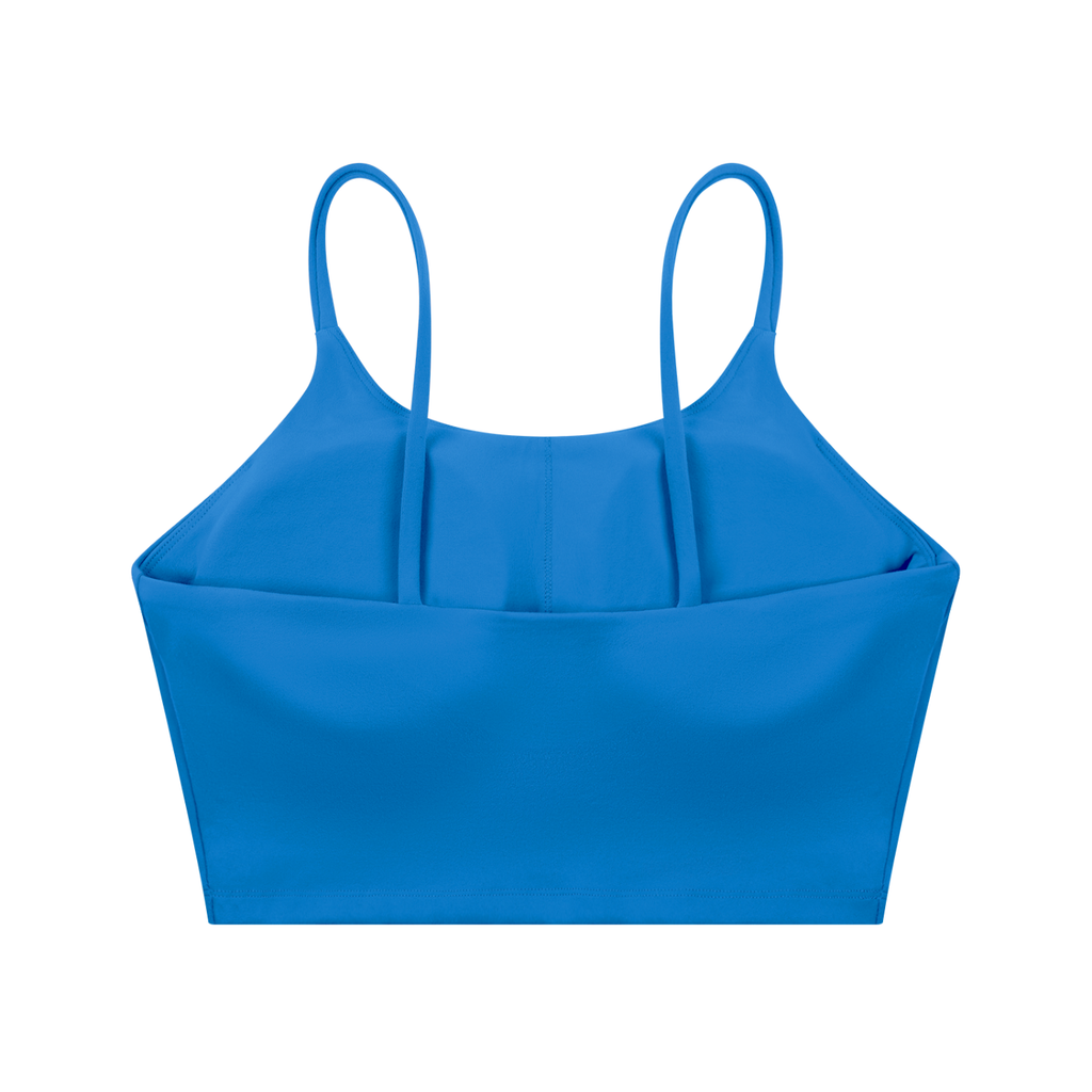 ODMPOD Spaghetti Strap Yoga Sports Bra featuring a sleek design, lightweight fabric, and supportive fit for active wear.