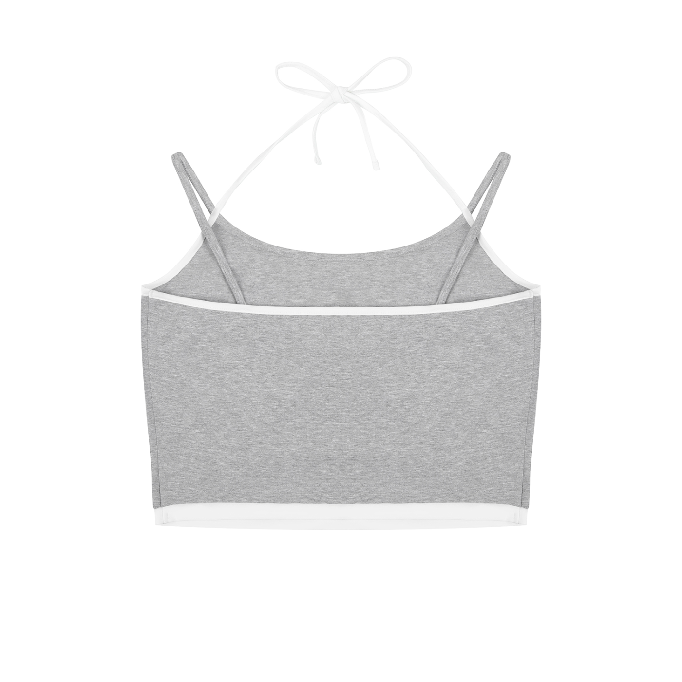 ODMPOD contrast binding halter tank top featuring a stylish design and sleeveless fit, ideal for casual and summer wear.