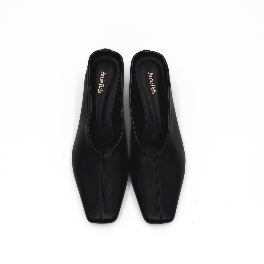 Junie Heeled Leather Mule
