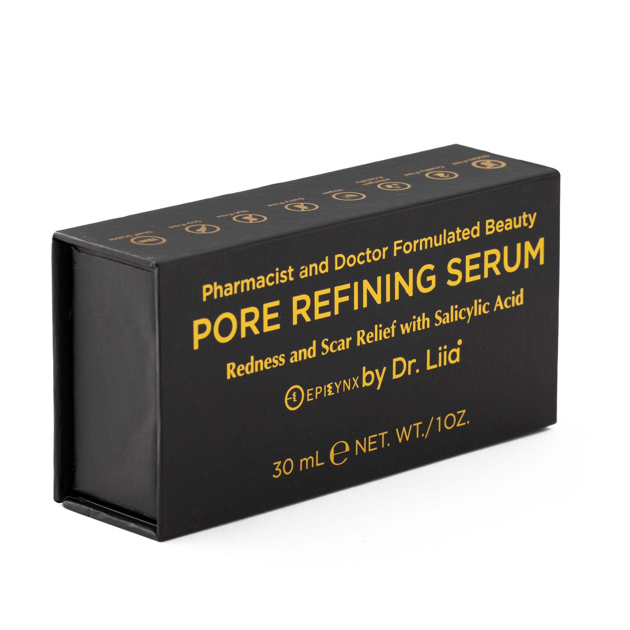 EpiLynx pore refining and brightening skincare set with Kojic acid, featuring serum and complementary products in a box.