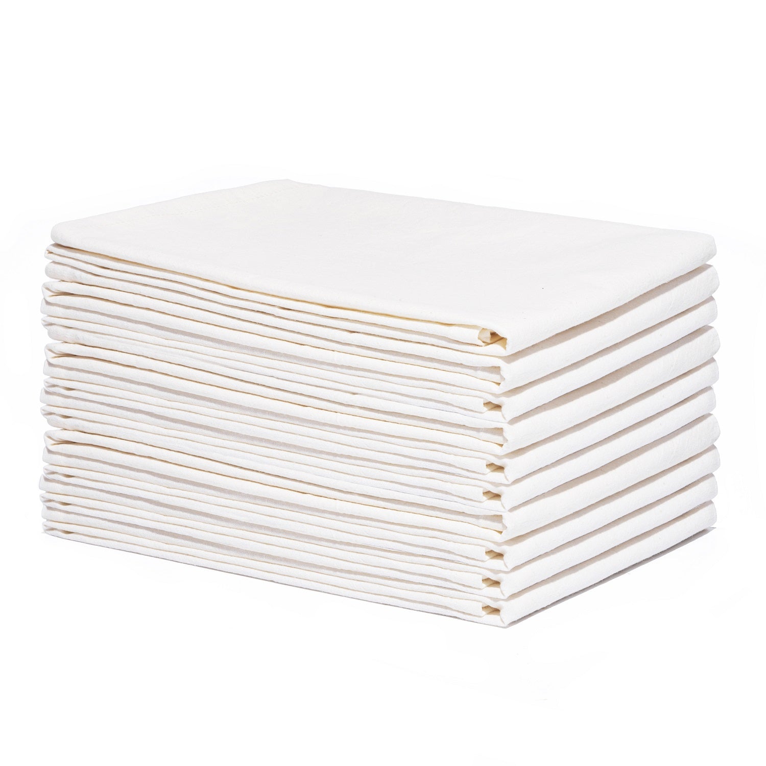 Organic Cotton Mart flour sack kitchen towels hanging, made from soft organic cotton, ideal for drying and kitchen decor.