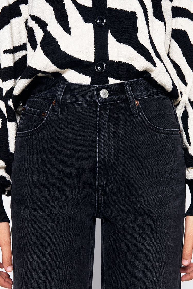 Hey Joanie Coney Island Whitefish High Rise Wide Jeans, front view showing relaxed fit and classic denim wash.