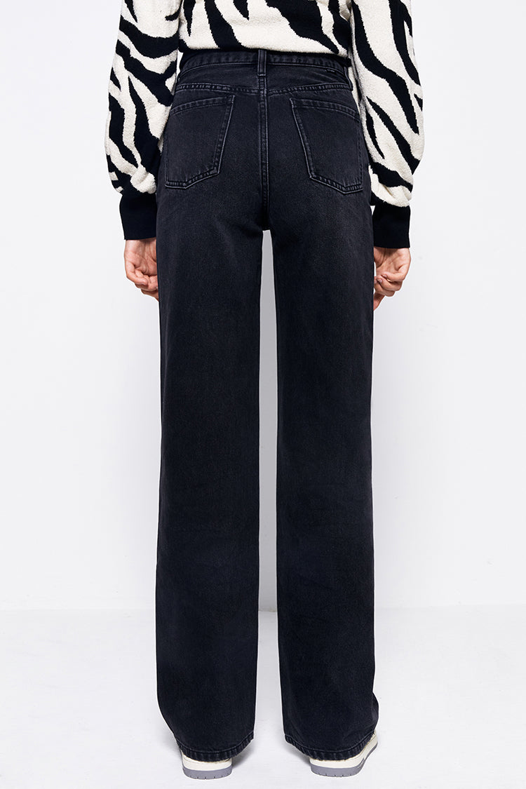 Hey Joanie Coney Island Whitefish High Rise Wide Jeans showing the front view, with a high waist and wide-leg silhouette.