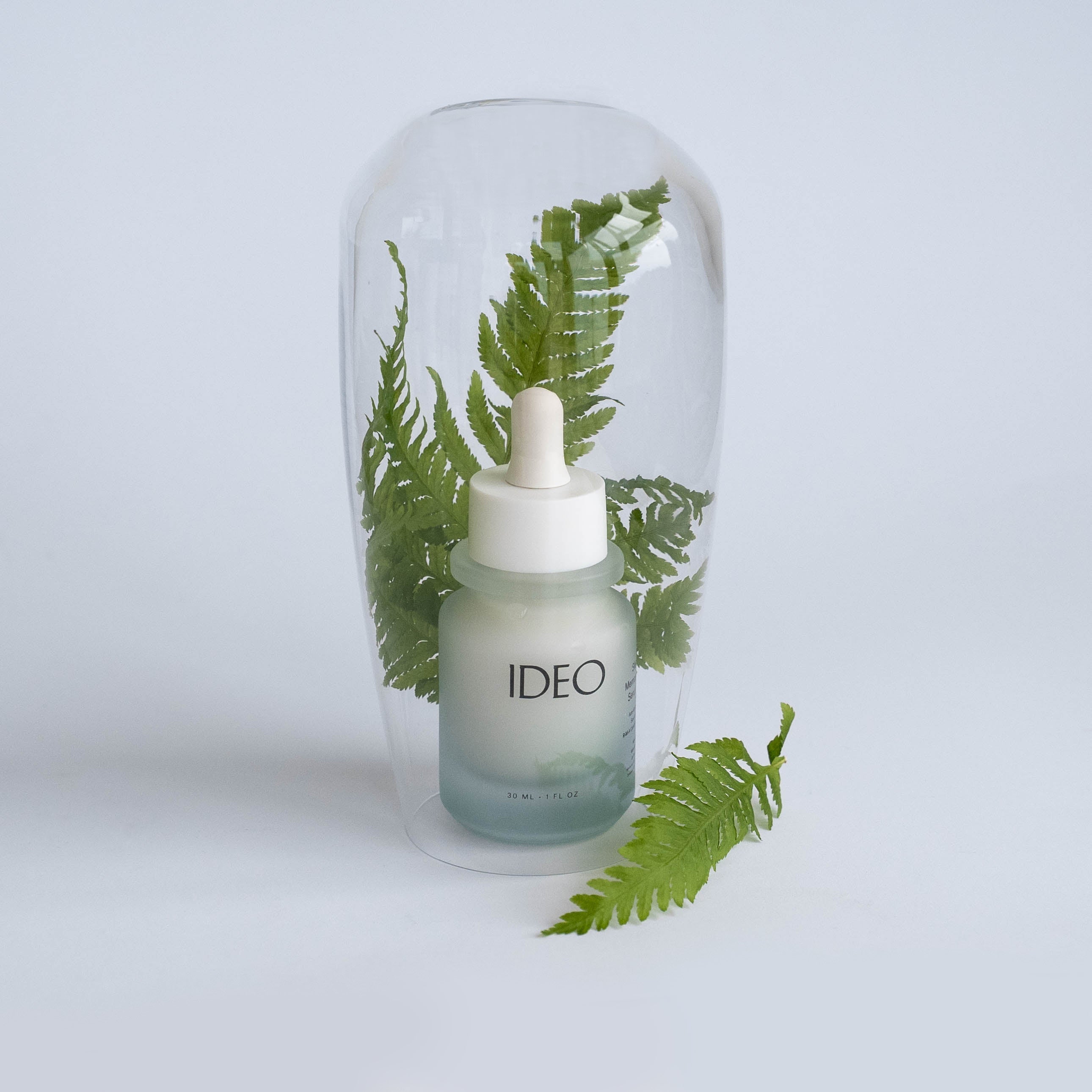 IDEOSkincare Skin Memory Serum in a sleek bottle, showcasing the face serum designed for skin hydration and rejuvenation.