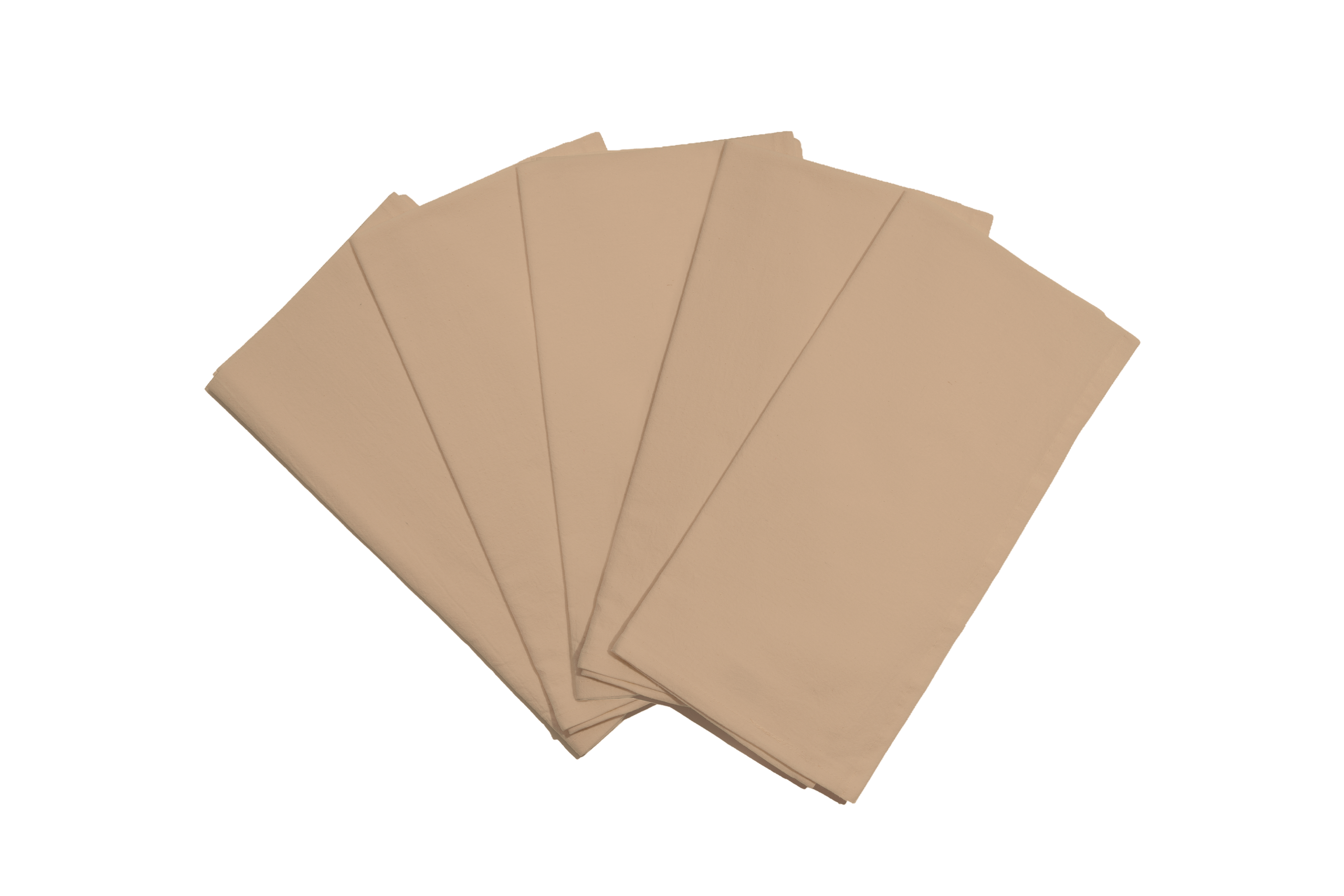 Organic Cotton Mart flour sack kitchen towels with a clean, white design and simple hemmed edges, displayed flat for drying.