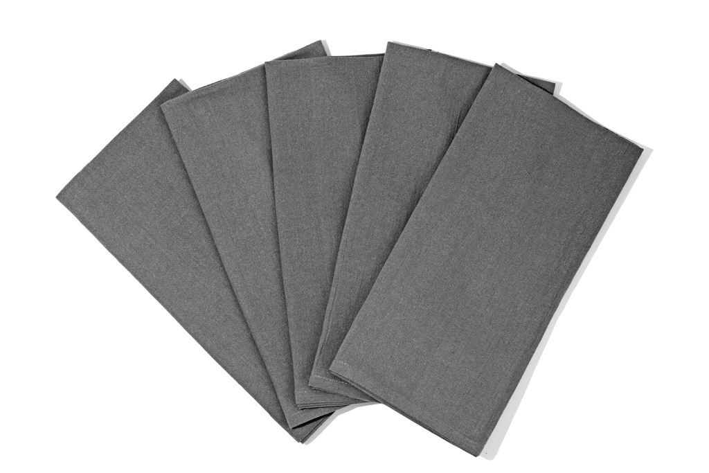 Organic Cotton Mart flour sack kitchen towels with soft, absorbent white cotton fabric, featuring a simple, classic design.