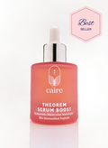 Caire Beauty Theorem Serum Boost in a sleek bottle, showing the serum's smooth texture and modern packaging design.