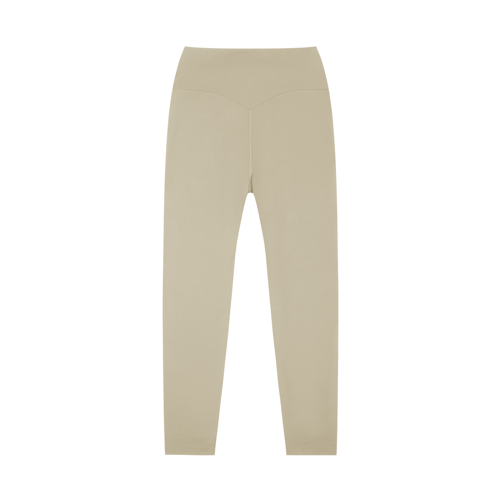 ODMPOD high-waisted yoga leggings shown flat, highlighting stretchy fabric and comfortable fit for active wear and yoga practice.