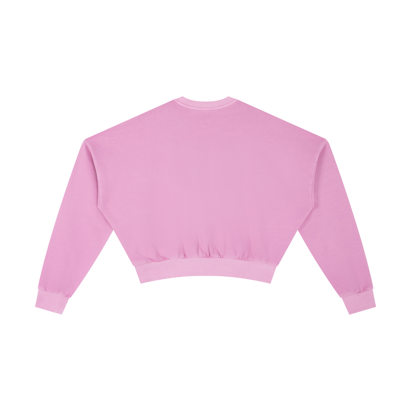 Vintage washed cropped sweatshirt by ODMPOD, featuring a relaxed fit and distressed fabric for a casual, trendy look.