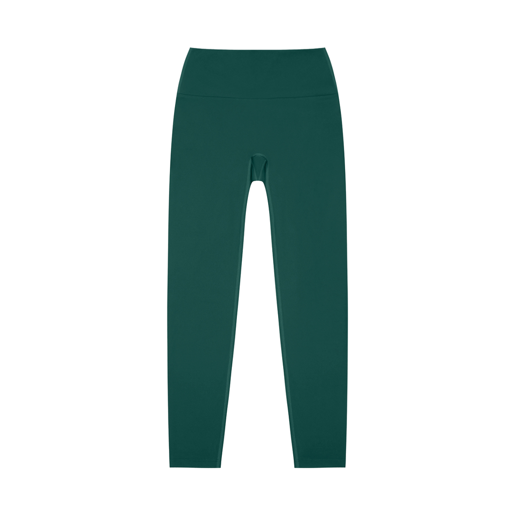 ODMPOD high-waisted yoga leggings in black, snug fit with a wide waistband, suitable for workout and active wear.