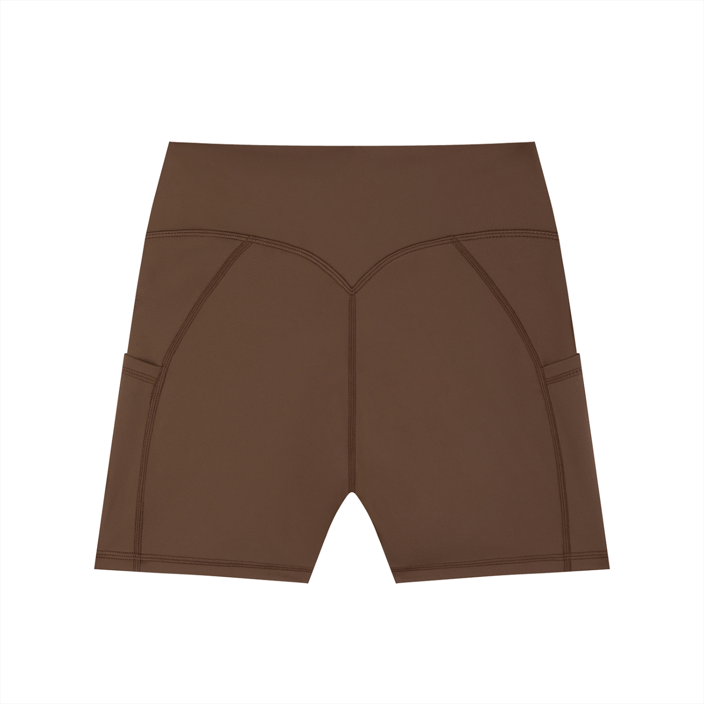 ODMPOD high-waisted biker shorts with front pockets, form-fitting design, and stretchy fabric for active and casual wear.