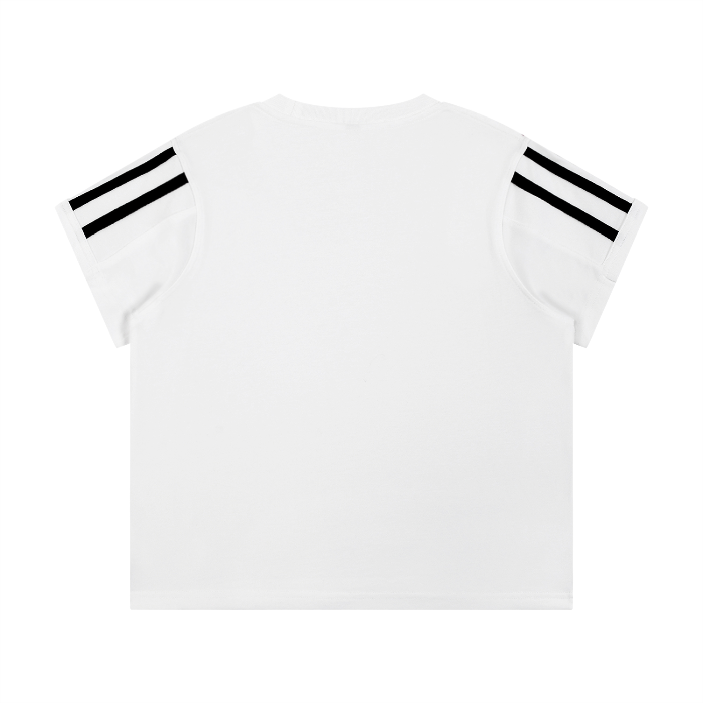 ODMPOD Varsity Stripe T-Shirt featuring classic striped design and casual fit, shown in a front view.