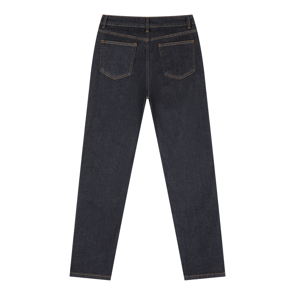 ODMPOD high-rise skinny jeans shown on a model, featuring a fitted silhouette and classic denim wash.